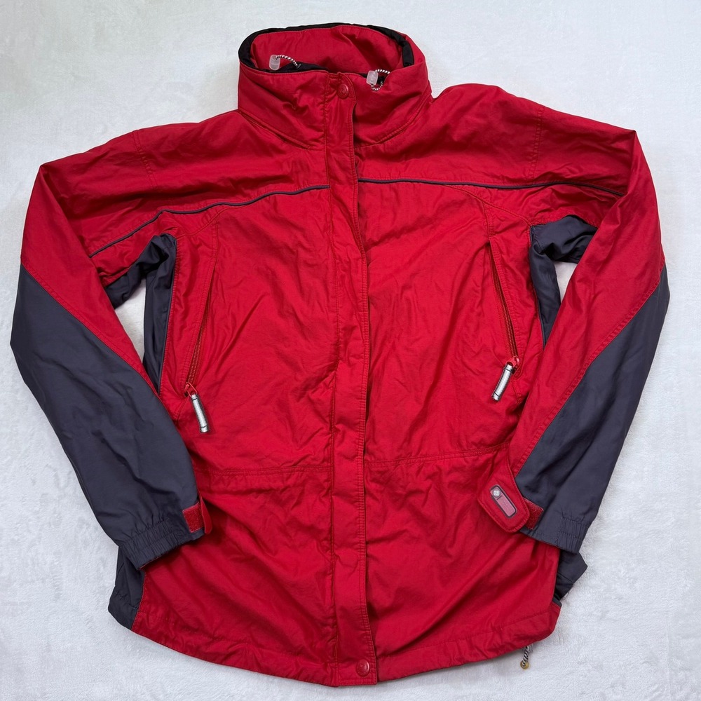Columbia Sportswear Womens Red Gray Core Interchange Jacket Large Outdoor Shell